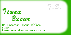 timea bucur business card